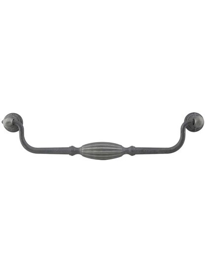 Tuscany Drop Pull - 8 13/16 inch Center-to-Center in Pewter Light.